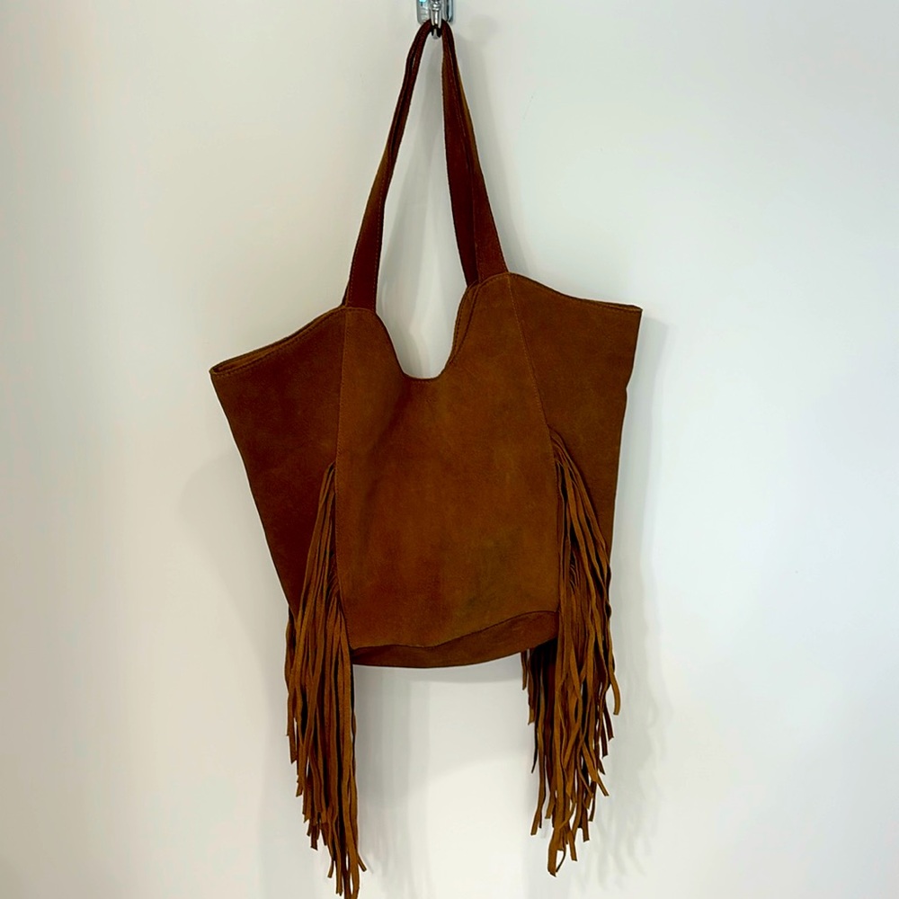 RVCA brown suede shoulder bag